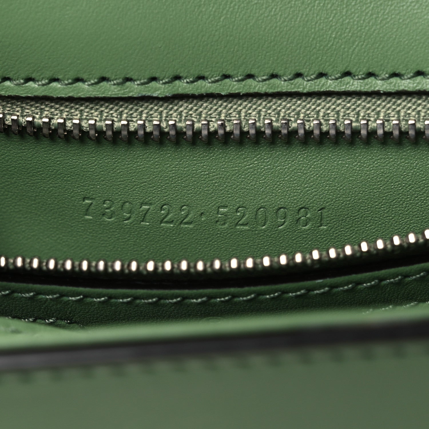 Gucci Senna Calfskin Petite GG Top Handle Shoulder Bag Green Soil Grass 7 of 13