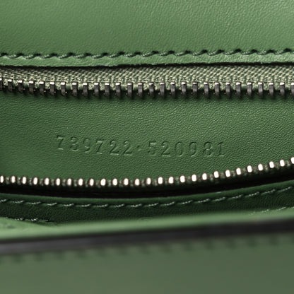 Gucci Senna Calfskin Petite GG Top Handle Shoulder Bag Green Soil Grass 7 of 13