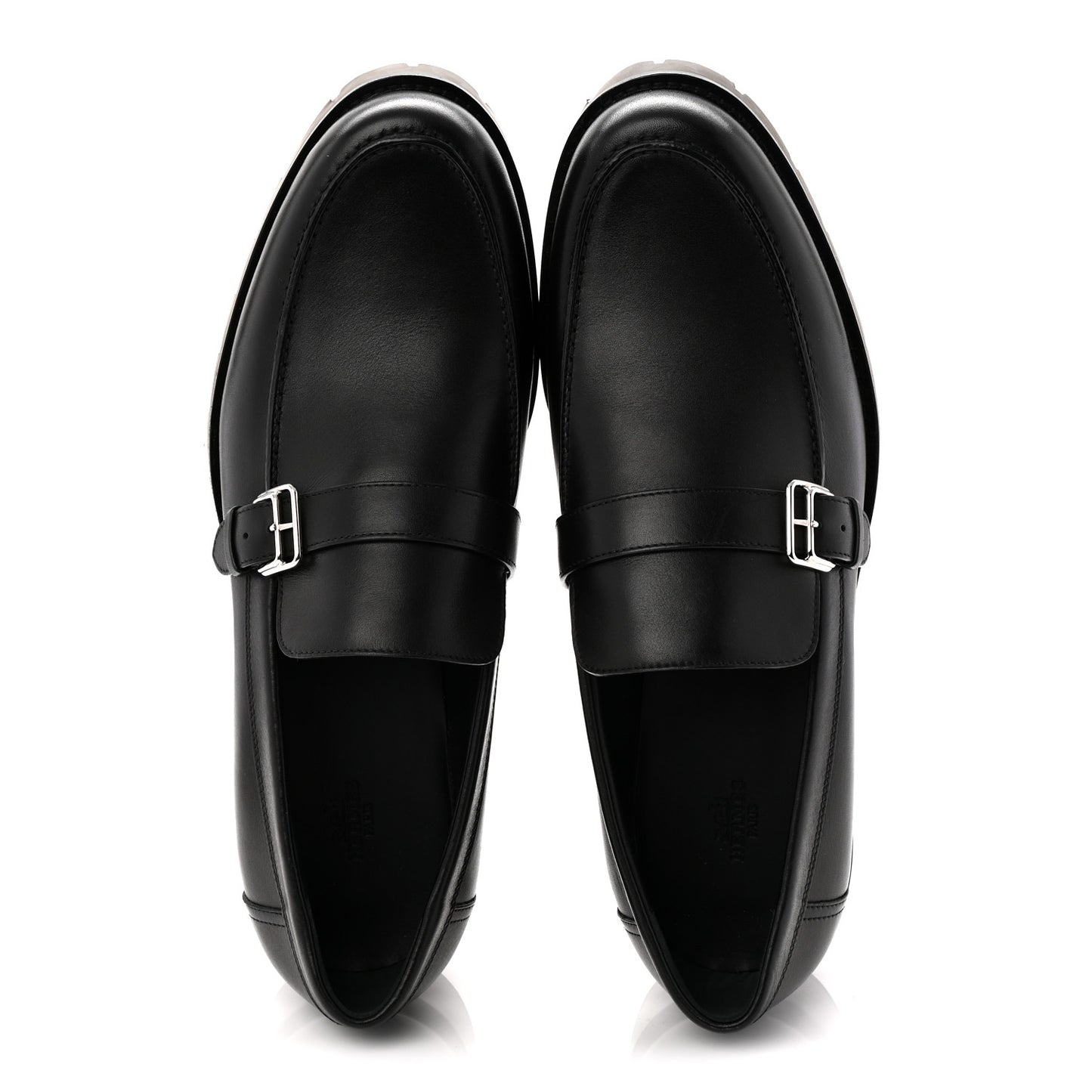 Calfskin Mens Ferdi Moccassin Loafers 45 Black