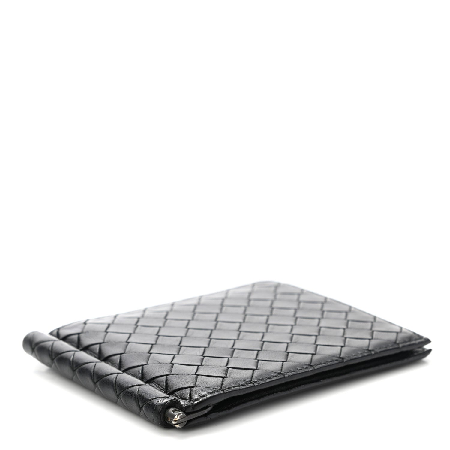 Bottega Veneta Nappa Intrecciato Bi-Fold Money Clip Wallet Black 4 of 10