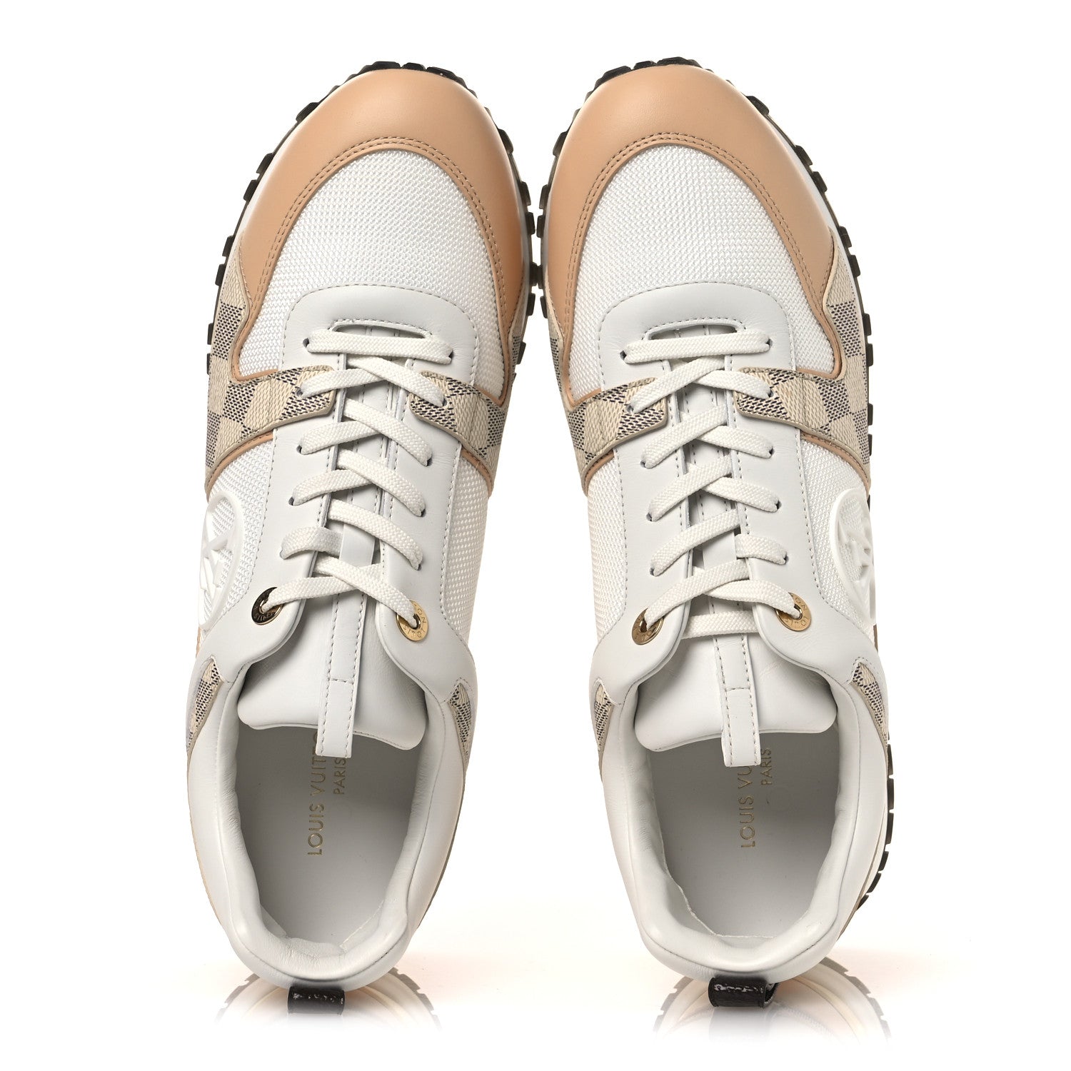 Louis Vuitton Calfskin Damier Azur Run Away Sneakers 40.5 White 2 of 10