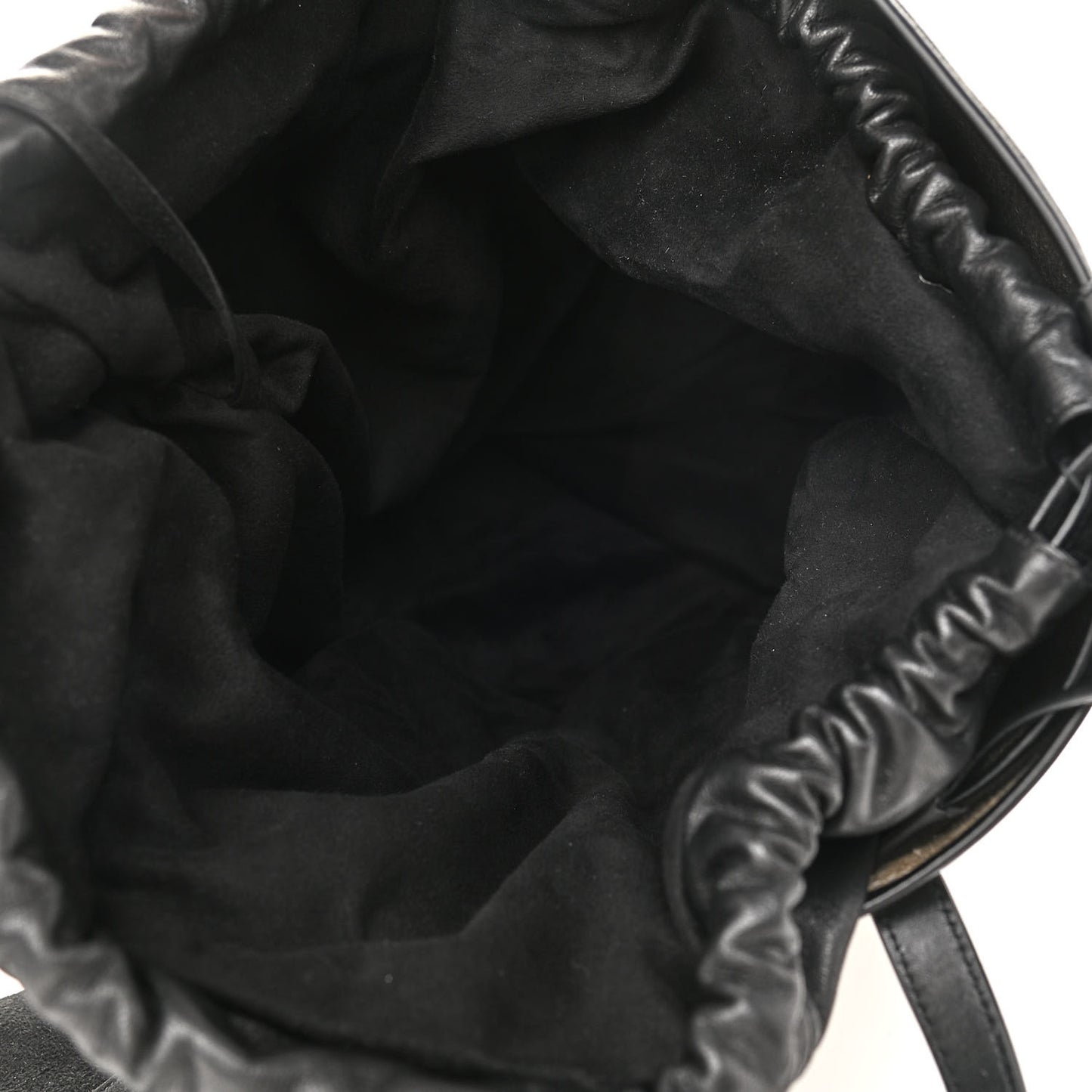 Canvas Calfskin Shopping Tote White Black