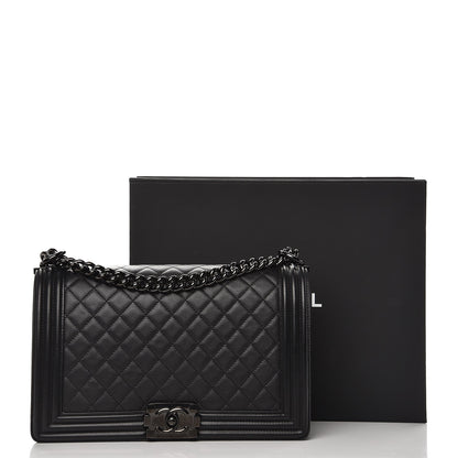Chanel Calfskin Quilted New Medium Boy Flap So Black 11 of 11