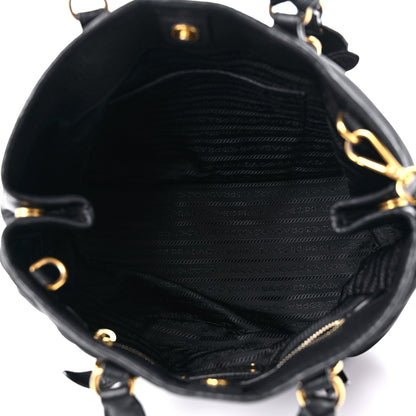 Prada Tessuto Nylon Vitello Daino Tote Black 5 of 12