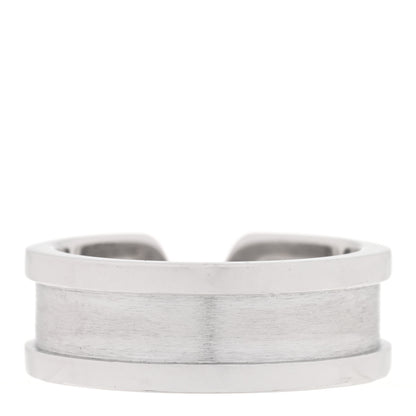 Cartier 18K White Gold Diamond 6.5mm Logo De Cartier Ring 48 4.5 3 of 5