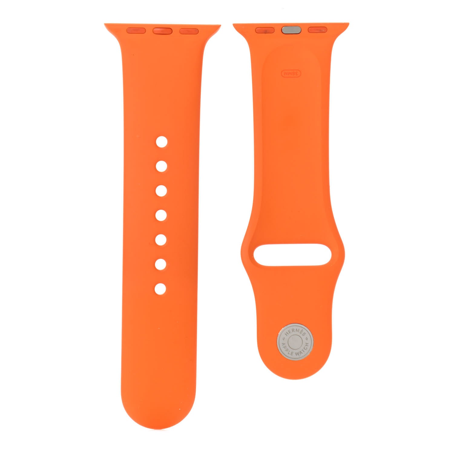 Hermes Silicone 42mm Apple Sports Watch Single Tour Band Orange 1 of 3