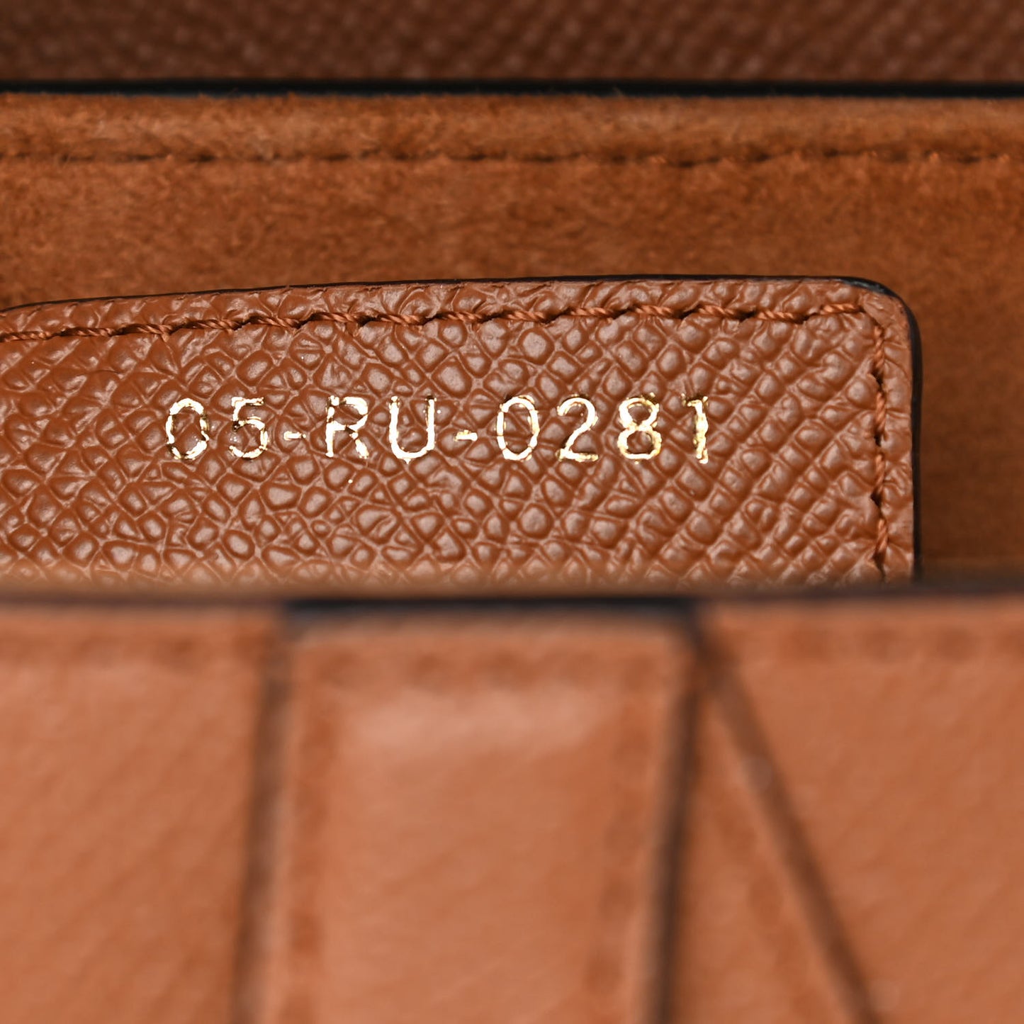 Grained Calfskin Saddle Bag Camello