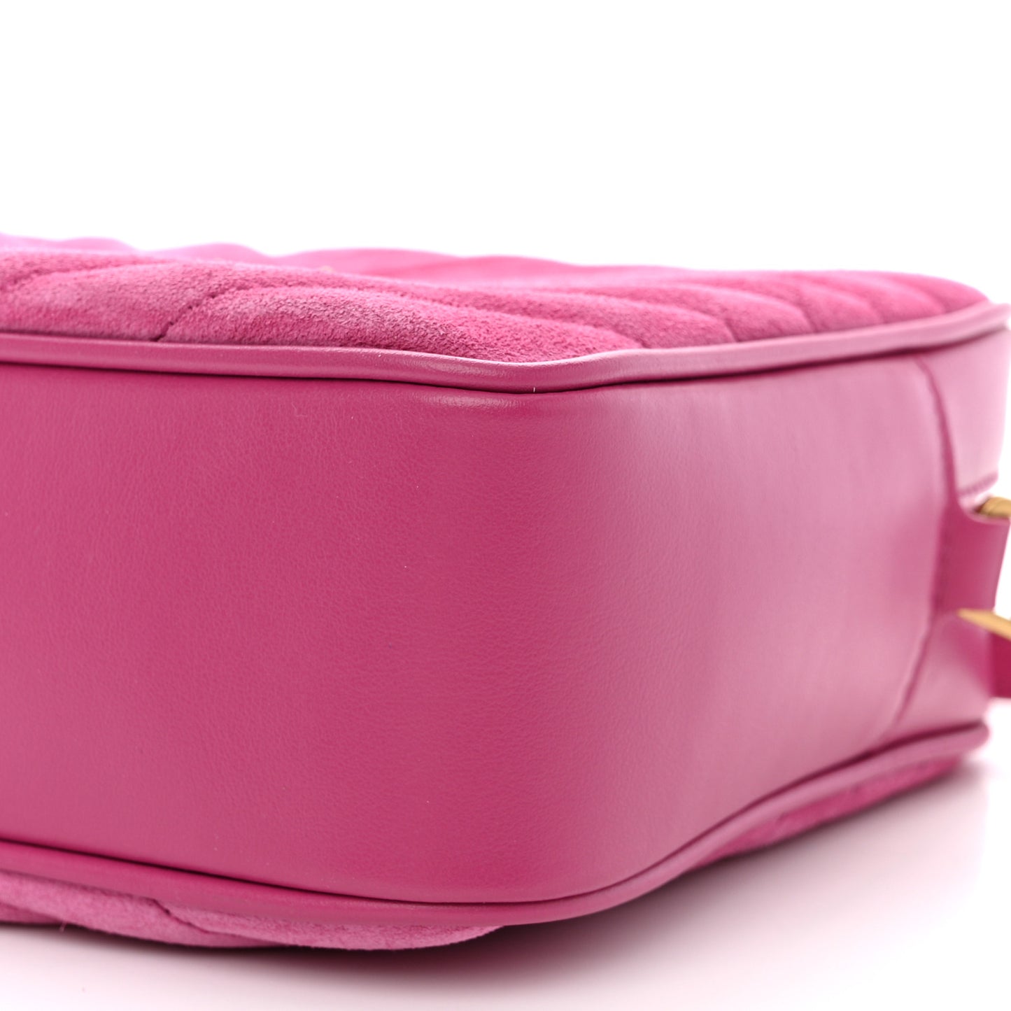 Suede Matelasse Monogram Lou Camera Bag Rose