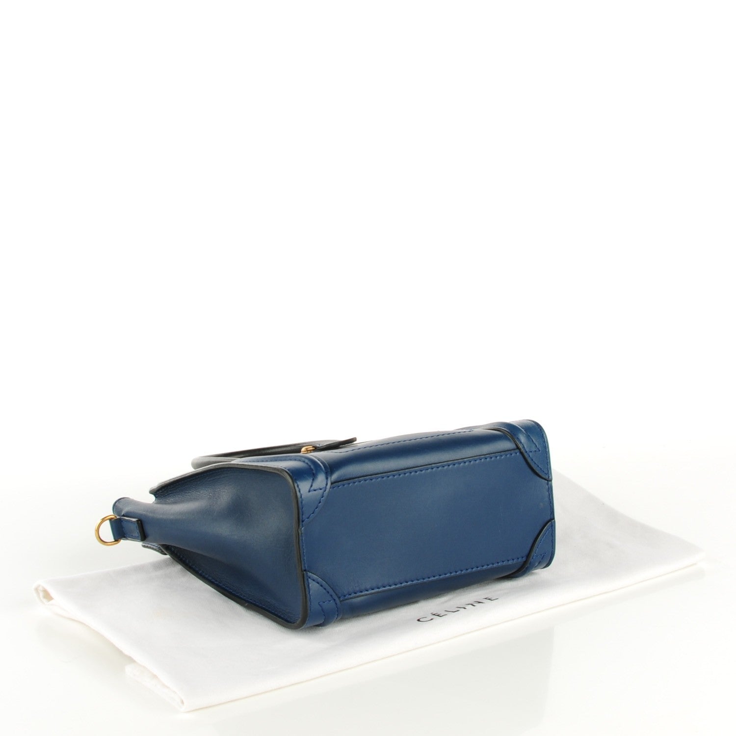 Celine Smooth Calfskin Nano Luggage Ocean Blue 5 of 9