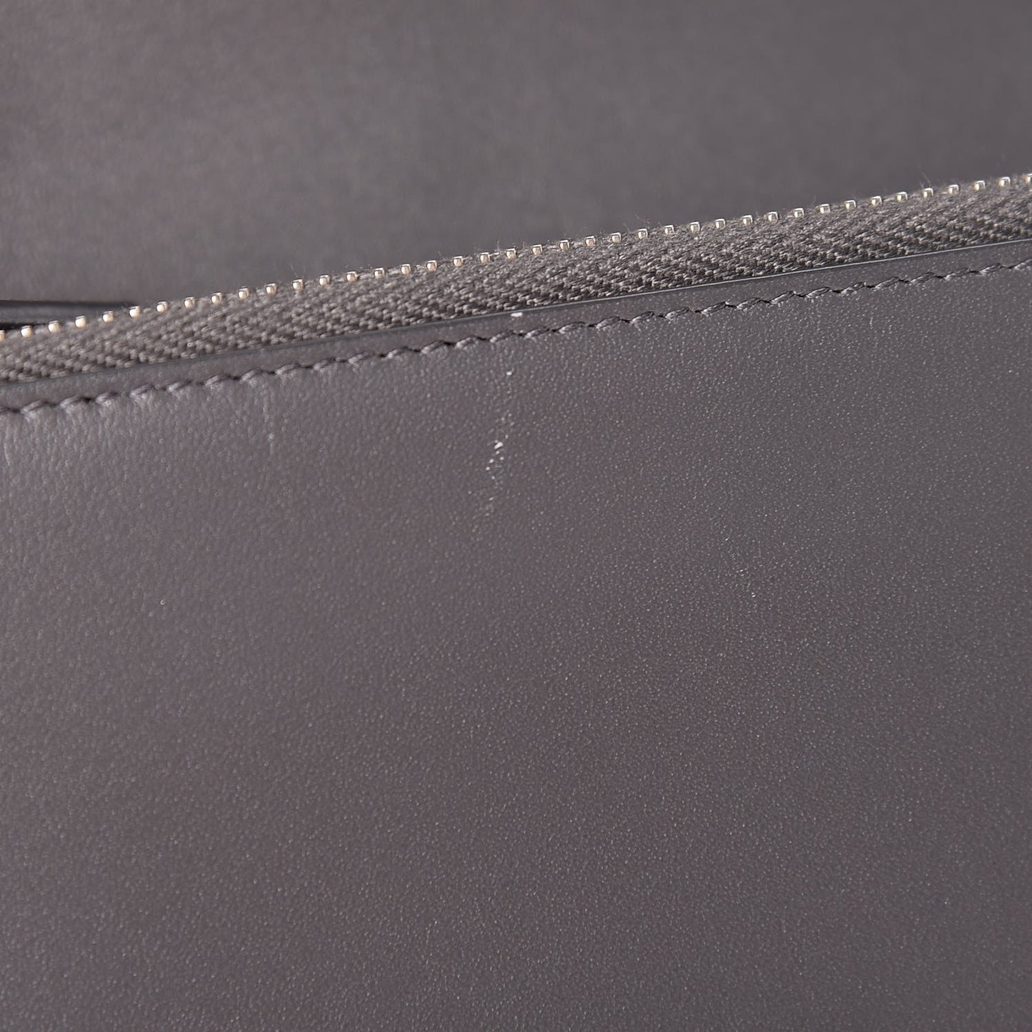 Smooth Calfskin Classic Monogram Kate Tassel Chain Wallet Grey