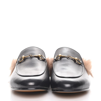 Gucci Calfskin Fur Princetown Slippers 41 Black 2 of 8