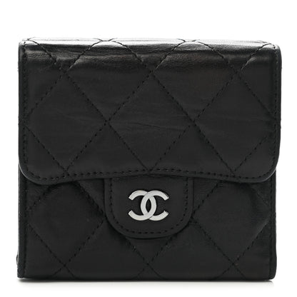 Chanel Lambskin Quilted Double Sided Wallet Black 1 of 10