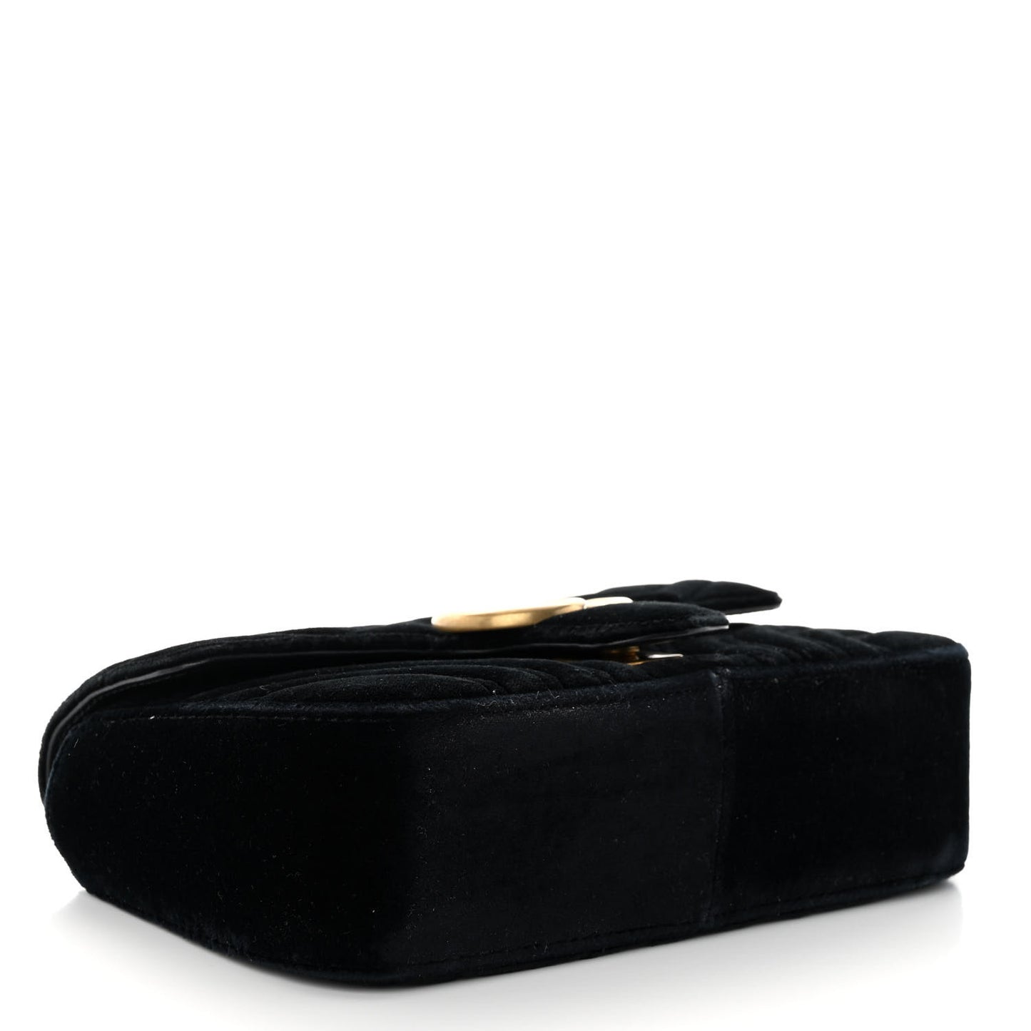 Velvet Matelasse Mini GG Marmont Shoulder Bag Black