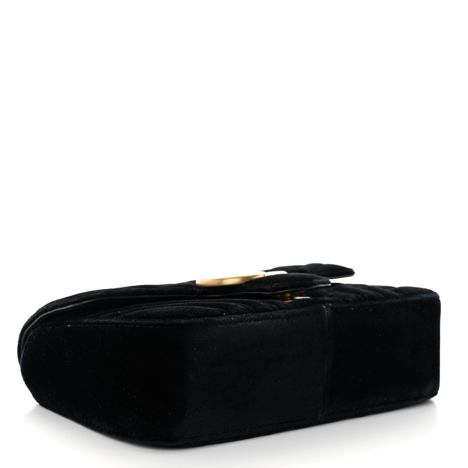 Gucci Velvet Matelasse Mini GG Marmont Shoulder Bag Black 4 of 10