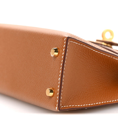 Hermes Epsom Mini Kelly Sellier 20 Gold 10 of 11