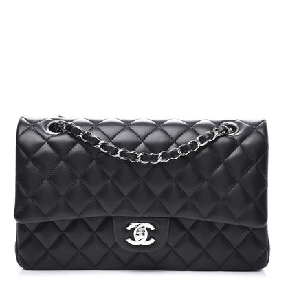 Chanel Lambskin Quilted Medium Double Flap Black 1 of 10