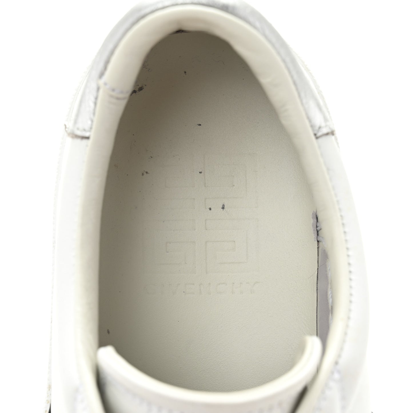 Calfskin Band Logo Womens City Sport Sneakers 37.5 White Black