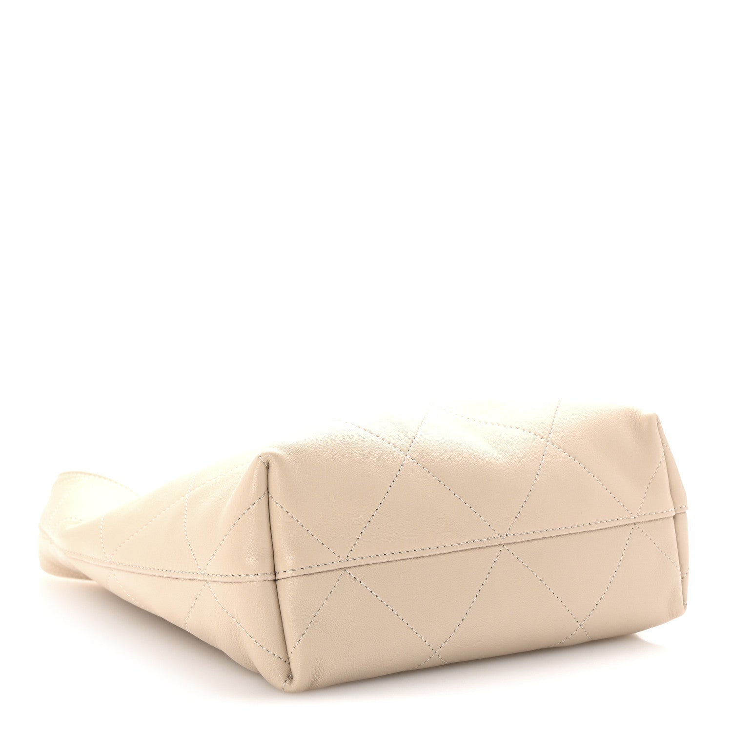 Chanel Shiny Lambskin Quilted Small Hobo Beige 4 of 11