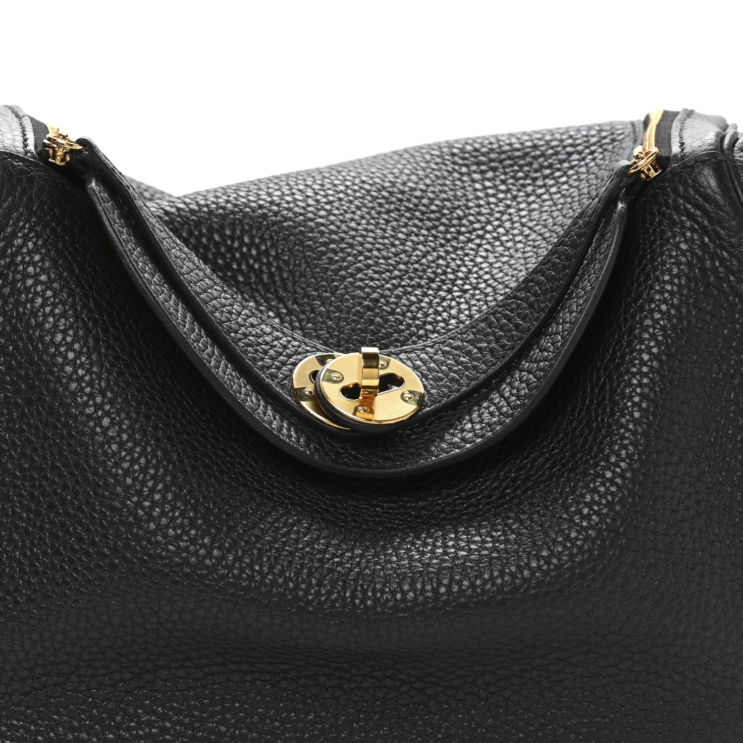 Hermes Taurillon Clemence Lindy 26 Black 8 of 11