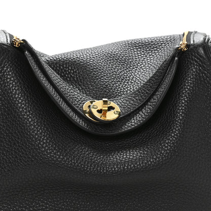 Hermes Taurillon Clemence Lindy 26 Black 8 of 11