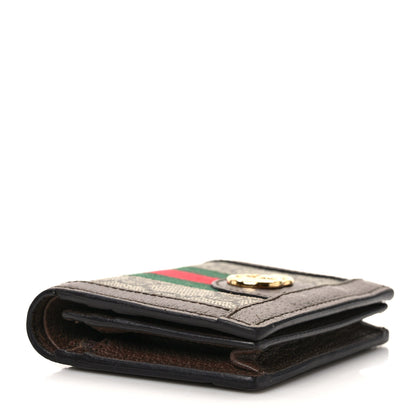 Gucci GG Supreme Monogram Web Ophidia Card Case Beige New Acero 4 of 8