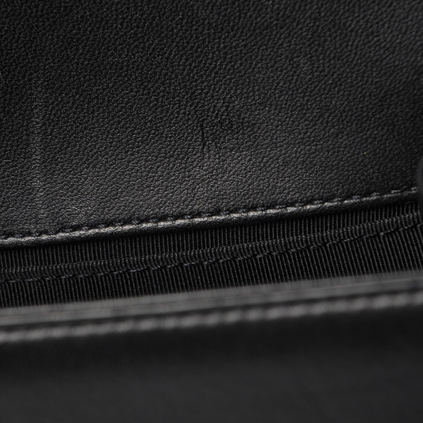 Lambskin Quilted Medium Boy Flap Black