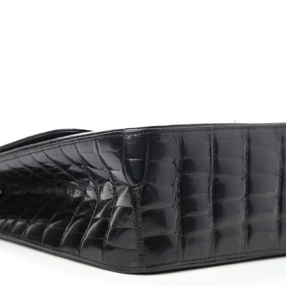 Chanel Shiny Crocodile Jumbo Single Flap Black 5 of 11