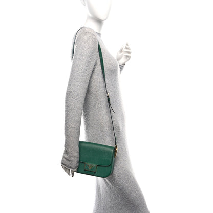 Prada Saffiano Lux Embleme Flap Shoulder Bag Mango 2 of 11