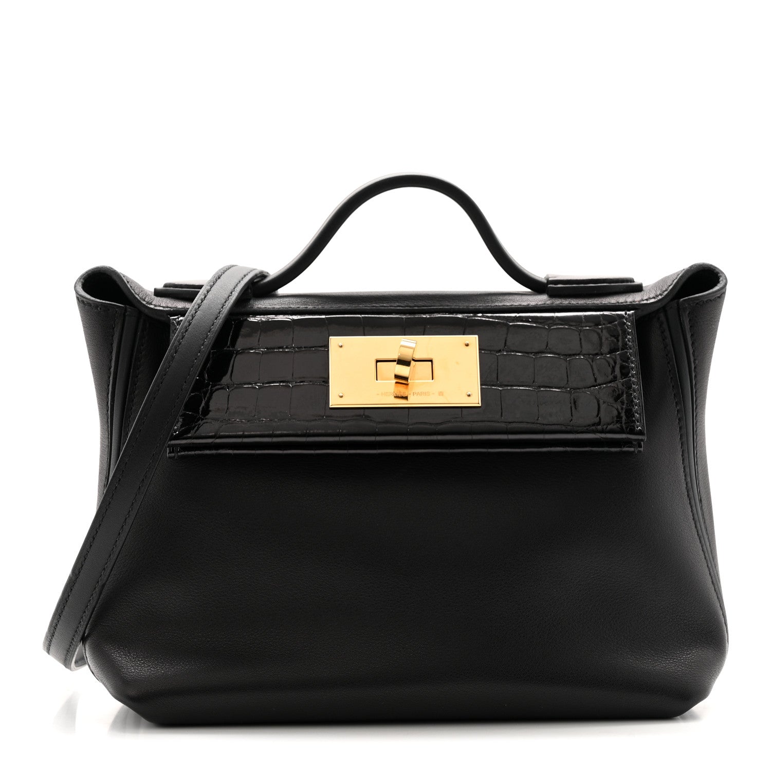 Hermes Volupto Shiny Alligator Touch 24/24 21 Black 1 of 13