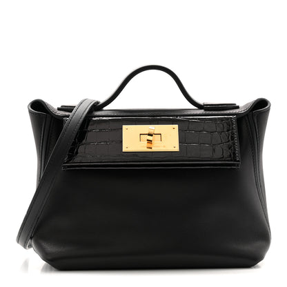 Hermes Volupto Shiny Alligator Touch 24/24 21 Black 1 of 13