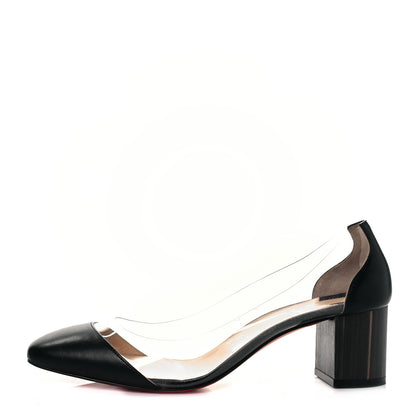 Christian Louboutin Nappa PVC Grandola 55 Wood Heel 40.5 Black 1 of 10