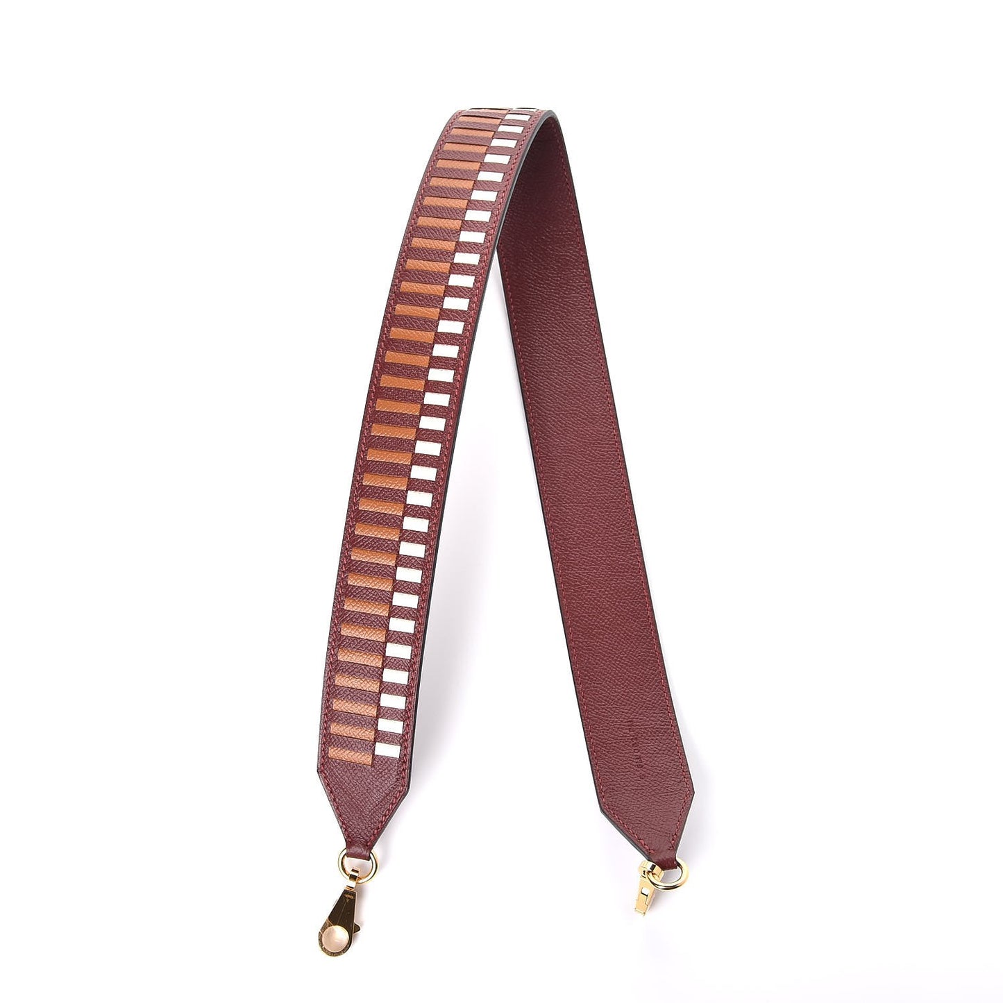 Epsom 45mm Tressage Shoulder Strap Rouge H Craie Gold