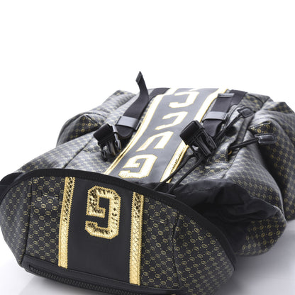 Gucci X DAPPER DAN Calfskin Laminated Ayers GG Micro Monogram Double Buckle Backpack Black Gold 15 of 19