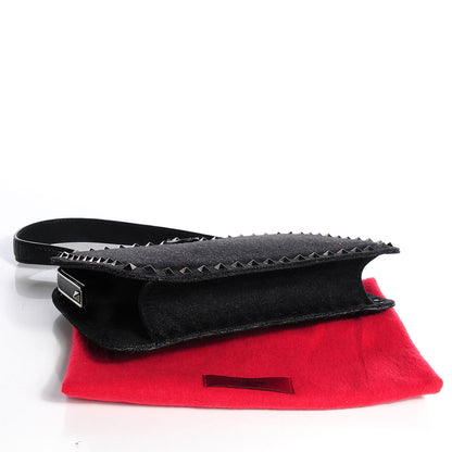 Valentino Garavani Denim Rockstud Mini Frame Bag Black 4 of 17