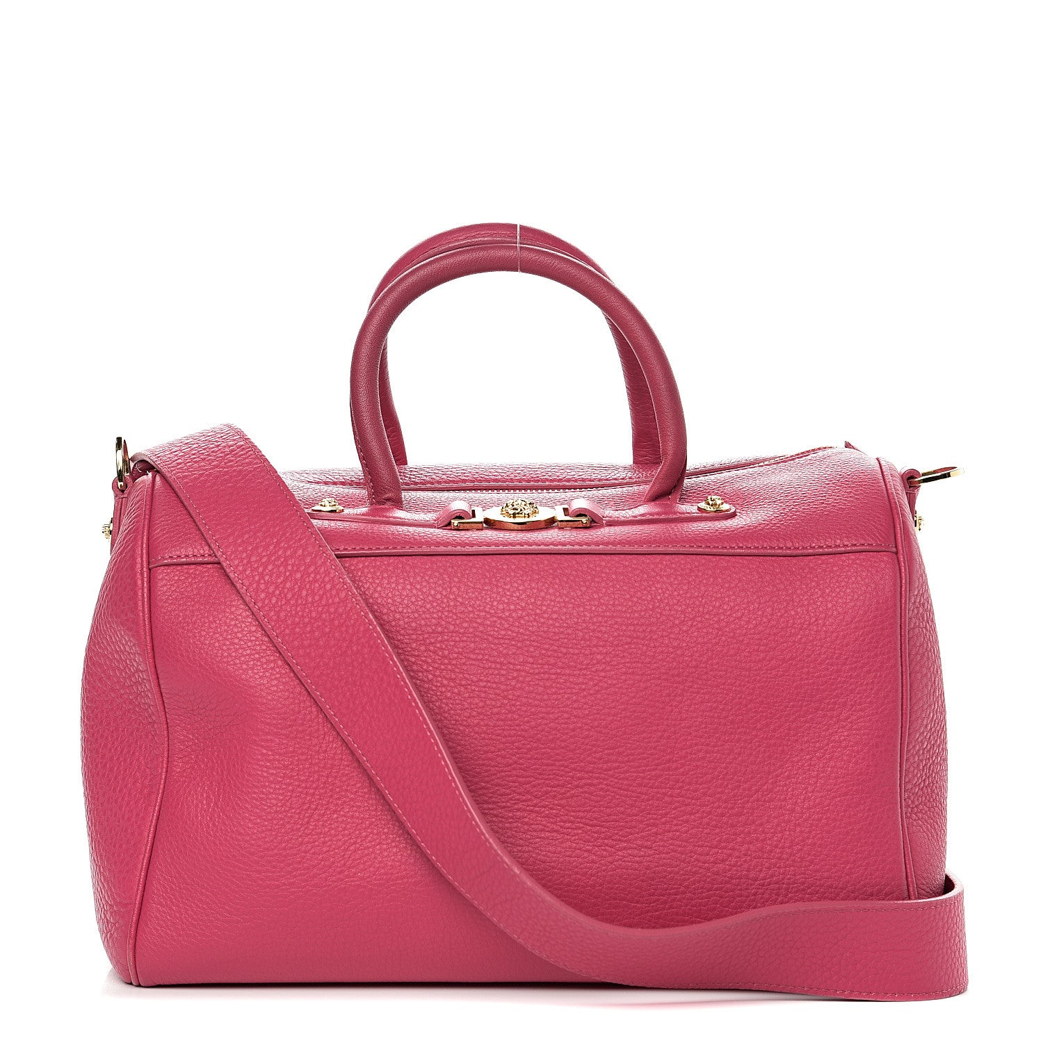 Versace Cervo Embossed Vitello Signature Duffle Bag Pink 1 of 9