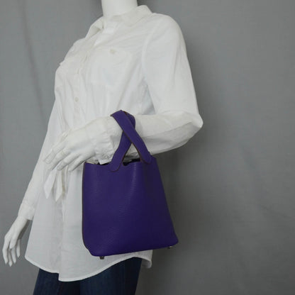 Hermes Taurillon Clemence Picotin PM Iris 2 of 8