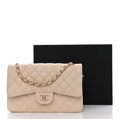 Chanel Caviar Quilted Jumbo Double Flap Light Beige 11 of 11