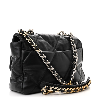 Chanel Lambskin Quilted Large Chanel 19 Flap Black 3 of 10