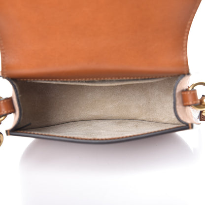Chloe Calfskin Suede Floral Patchwork Small Nile Bracelet Bag Caramel 6 of 10