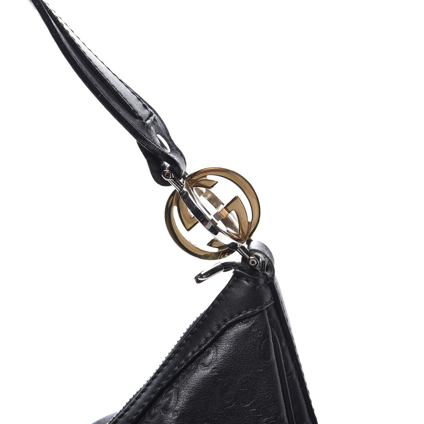 Guccissima Medium GG Twins Hobo Black