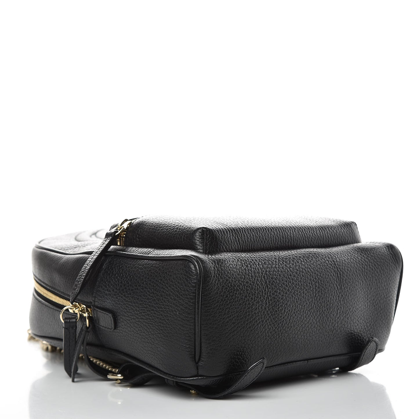 Pebbled Calfskin Soho Chain Backpack Black