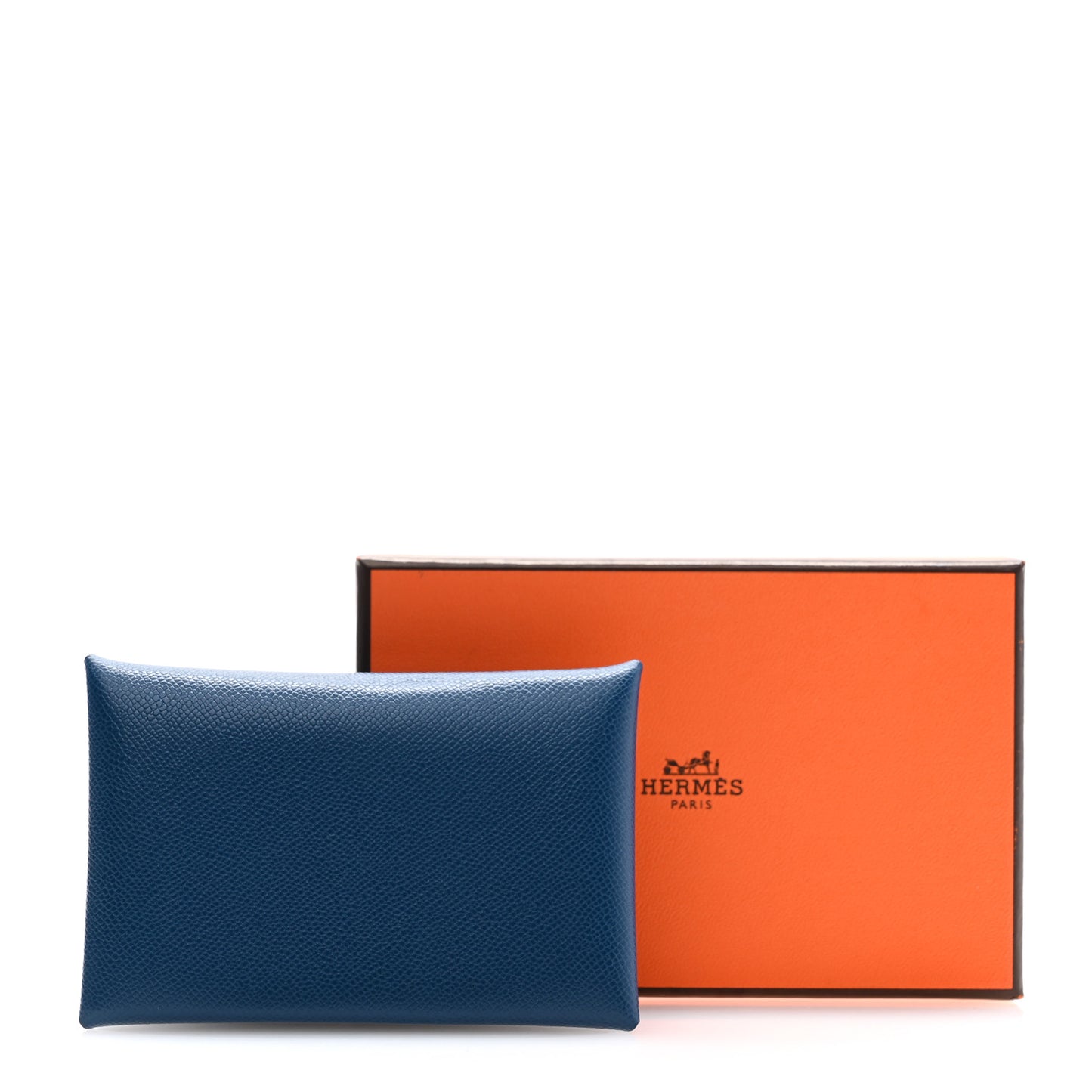 Madame Calfskin Calvi Card Case Deep Bleu