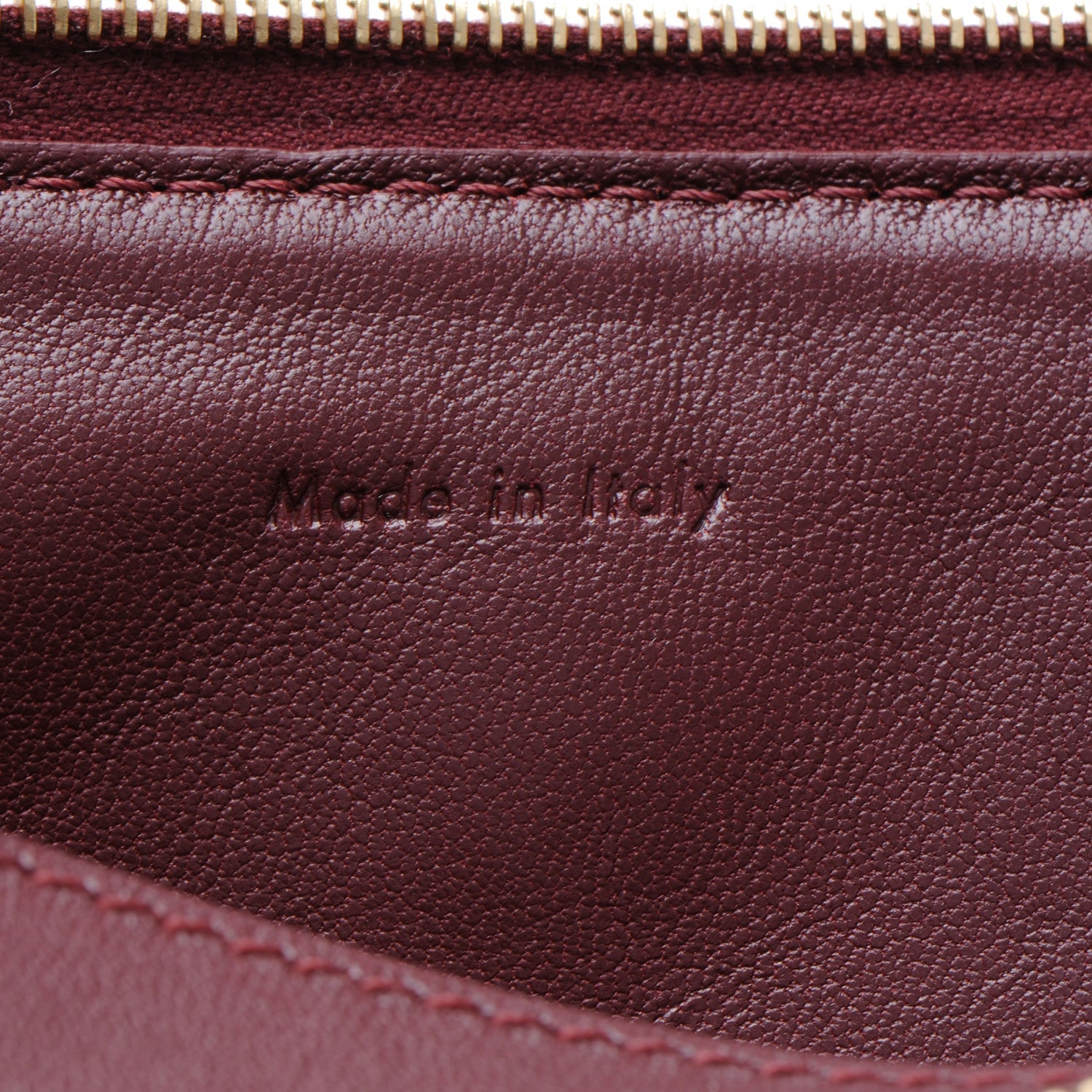 Celine Leather Pouch Clutch Bordeaux 6 of 8