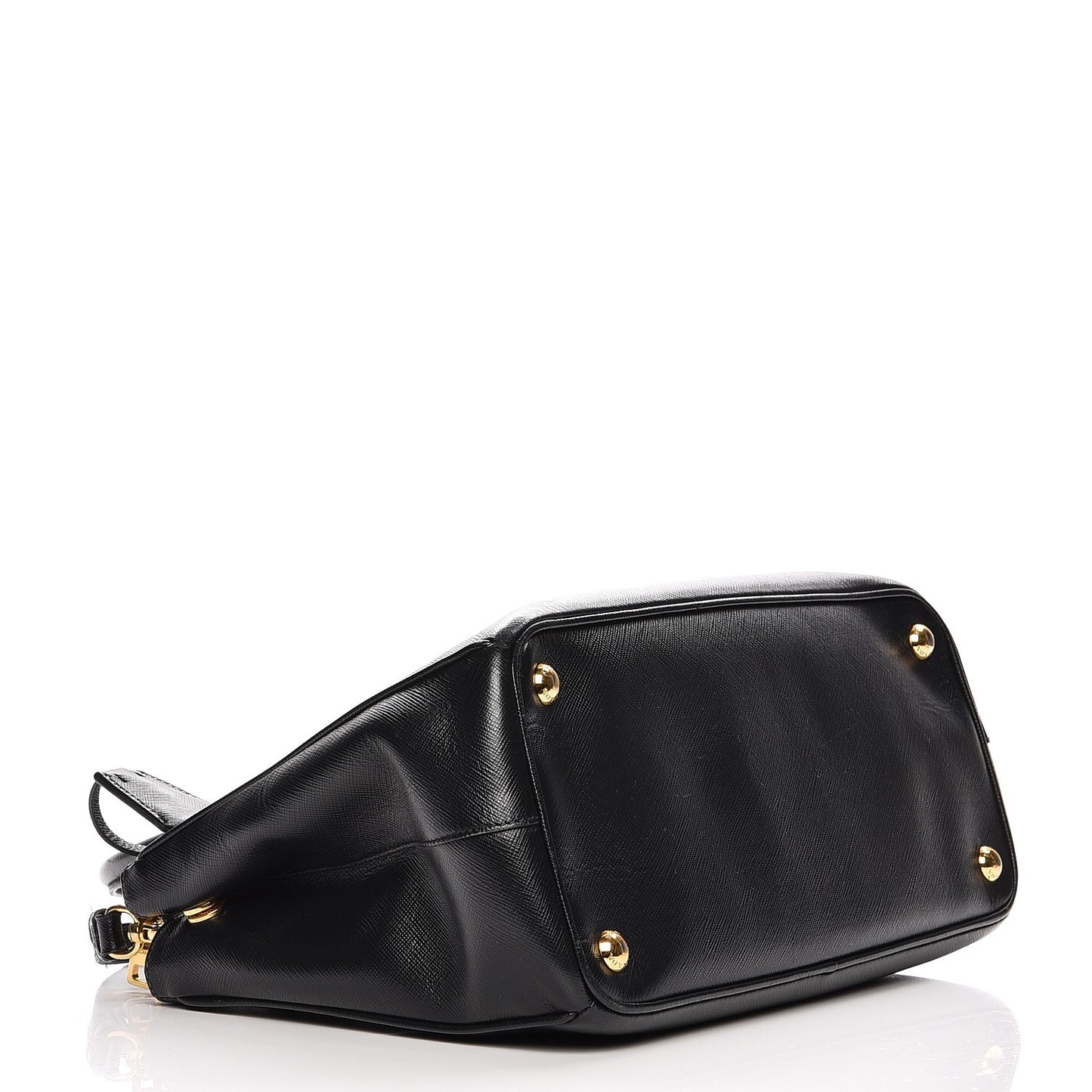 Saffiano Small Galleria Double Zip Tote Black