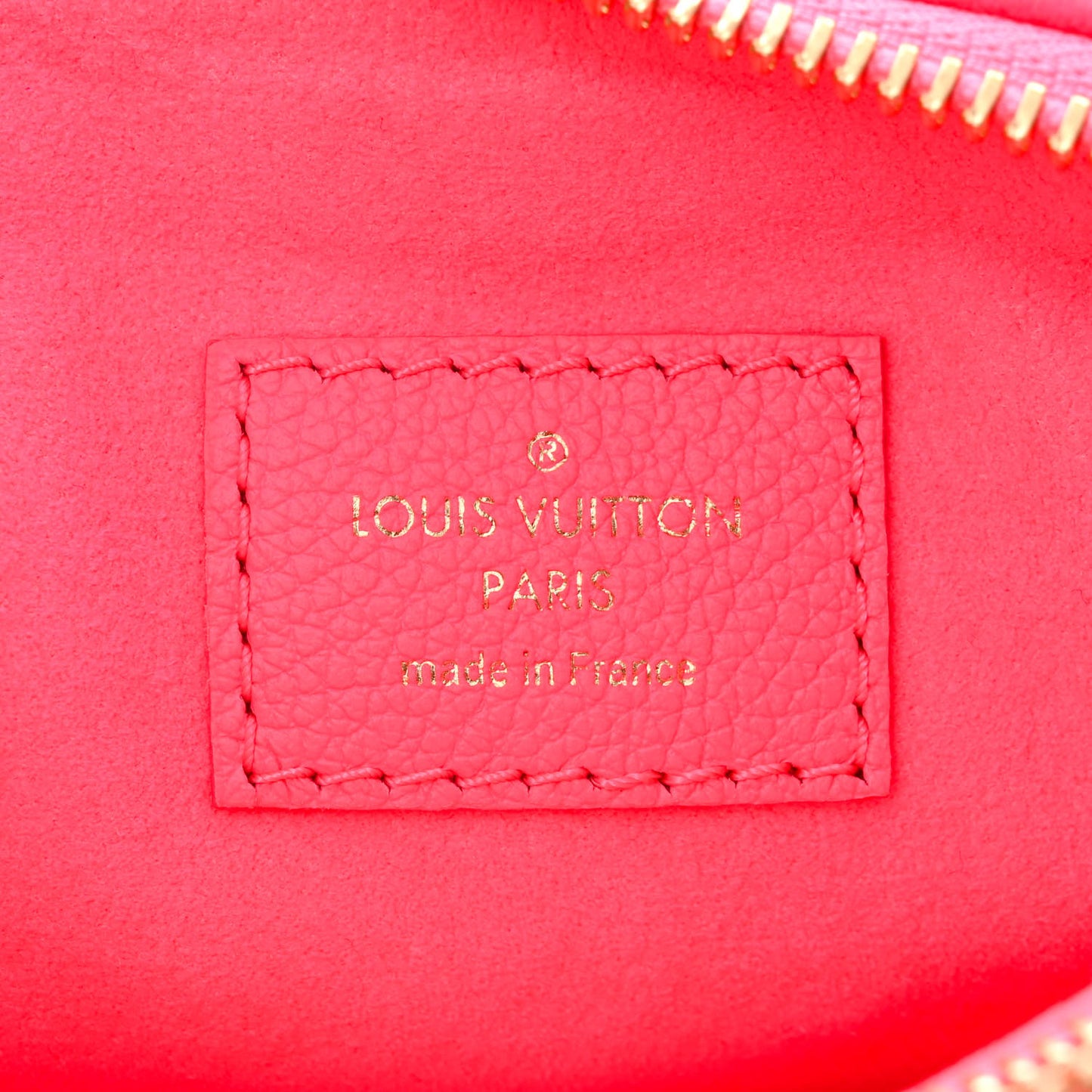 LOUIS VUITTON Calfskin Embossed Monogram Coussin BB Rose Fluo