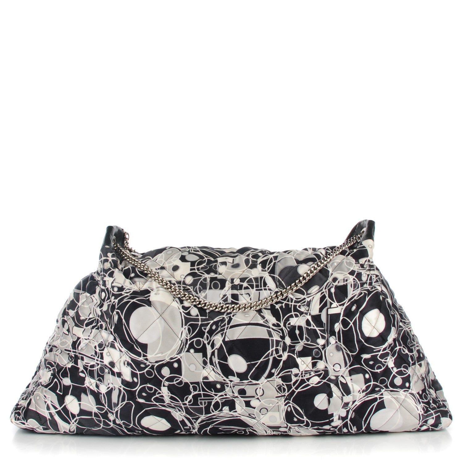Chanel Satin Quilted Large Kaleidoscope Tote Black 1 of 9