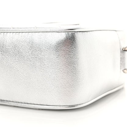 Gucci Metallic Sakai Be Green Calfskin Diagonal Stitched Small Blondie Shoulder Bag Silver 10 of 10