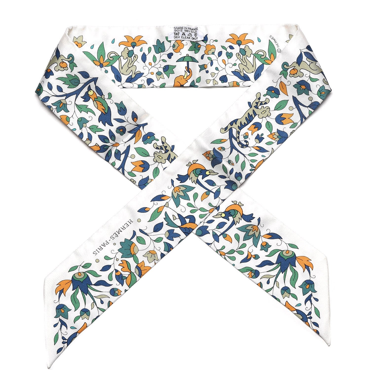 Hermes Silk Les Jardins D'Armenie Twilly 1 of 4