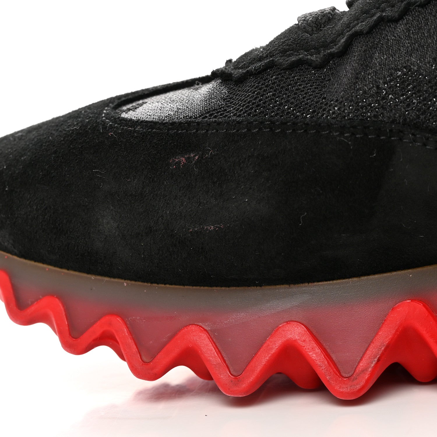 Christian Louboutin Suede Glitter Mens Loubishark Sneakers 41 Black 9 of 13