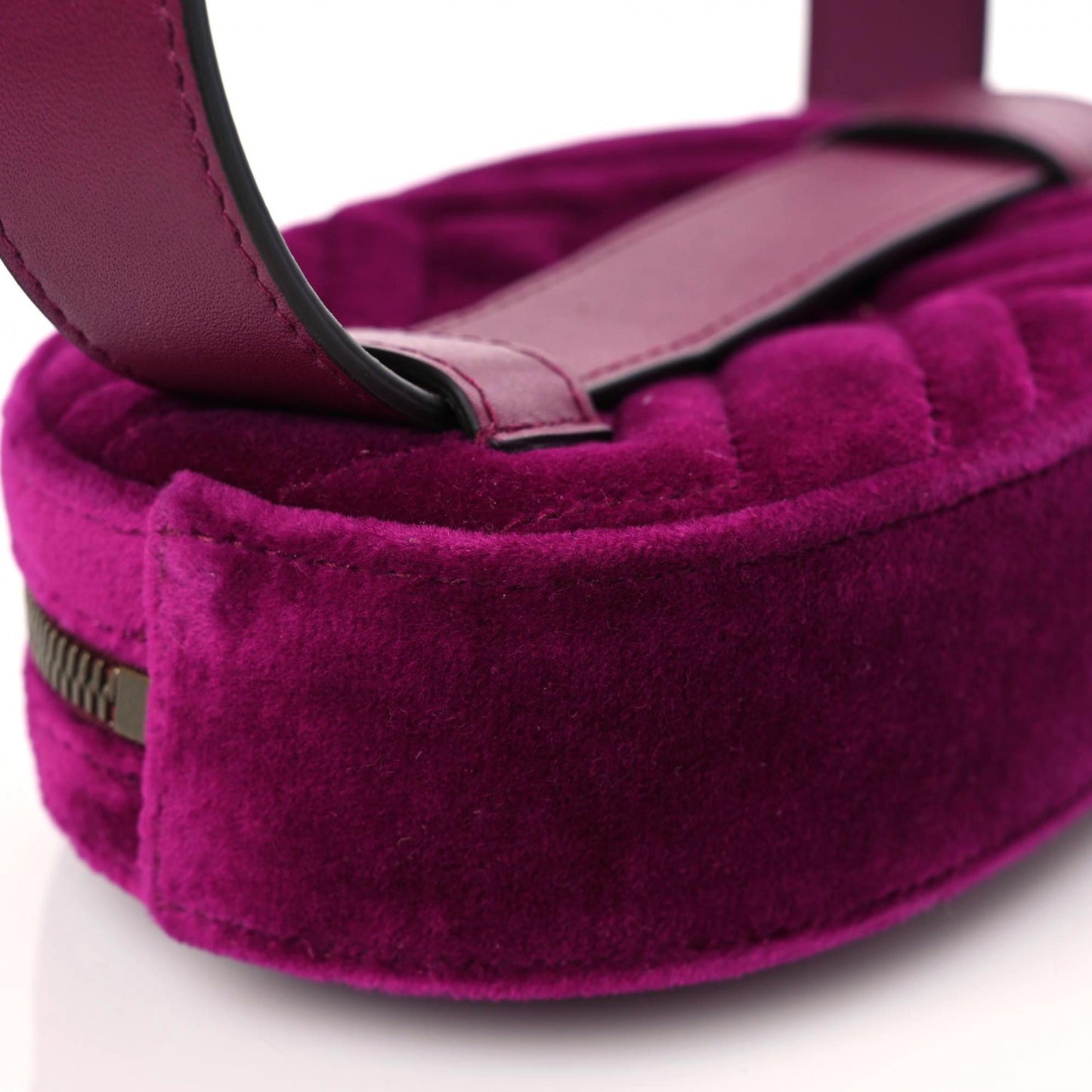 Velvet Matelasse GG Marmont Belt Bag Fuchsia 85 34 Violet Cyclamen